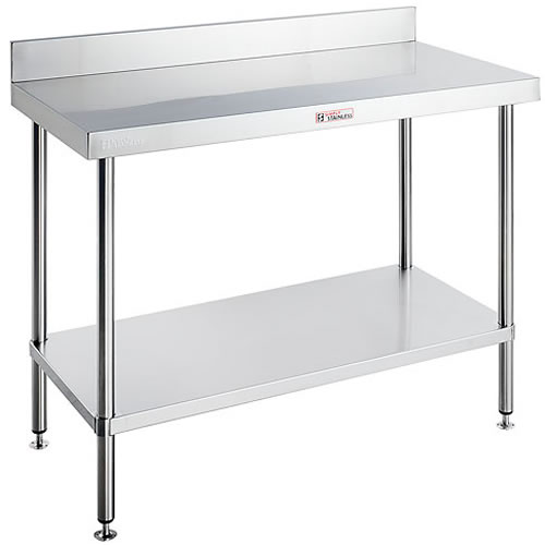 Simply Stainless 900mm x 600mm workbench with splashback