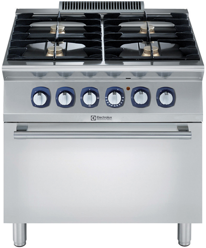 Electrolux Professional E9GCGHTCEA 900XP 4 Gas Burner Range On Electric Oven