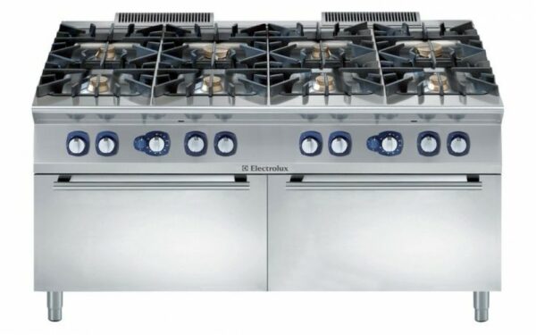 Electrolux Professional E9GCGP8CGA 8 Gas Burner Range On Double Gas Ovens