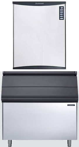 Scotsman 630kg Full Dice Cube Ice Maker NWH 1408 AS OX With 406kg Storage
